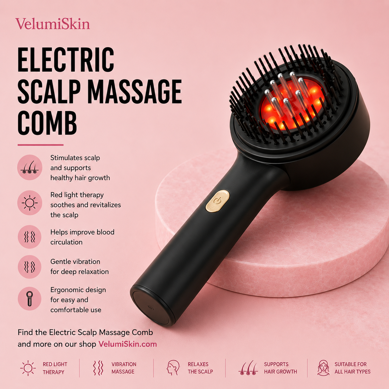Electric Scalp Massage Comb